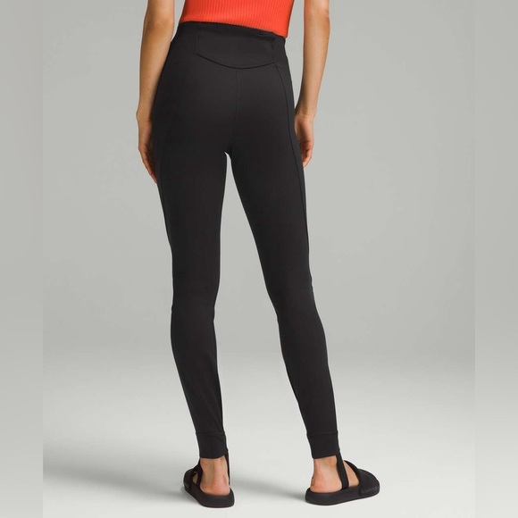 Lululemon Pull-On Zip-Front Stirrup High-Rise Pant *Full Length in Black, Small - Picture 2 of 15